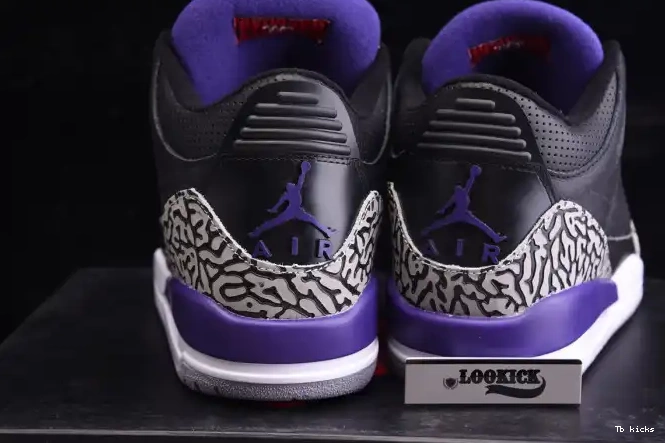 Reps TBK CT8532-050 Court Jordan Retro 3 Purple Air Black 0404
